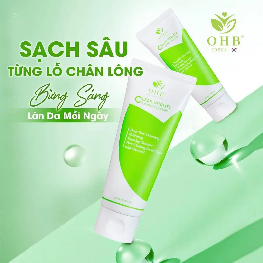 Sữa rửa mặt Clear Vitality Foaming Cleanser OHB