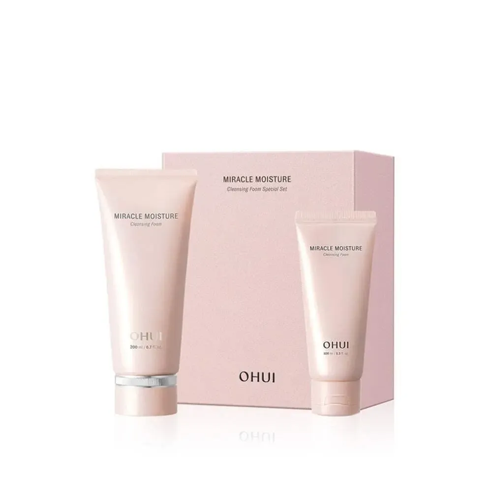 OHUI Miracle Moisture Cleansing Foam Set (200ml + 100ml) - Ảnh 2