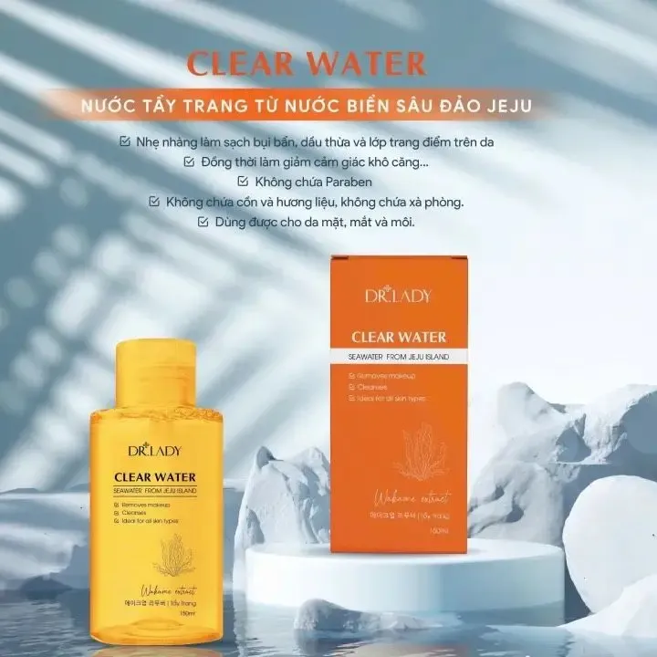 MUA 2 TẶNG 1 Nước tẩy trang Dr Lady Clear Water sạch sâu, làm sạch bụi bẩn, dầu thừa và lớp trang điểm. - Ảnh 3