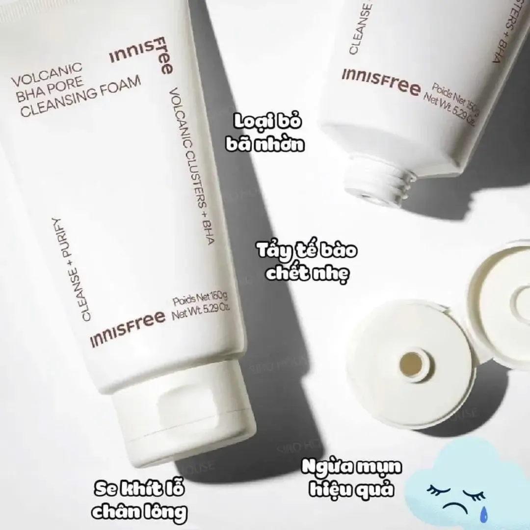 Sữa Rửa Mặt Innisfree Volcanic Pore BHA Cleansing Foam - Ảnh 2