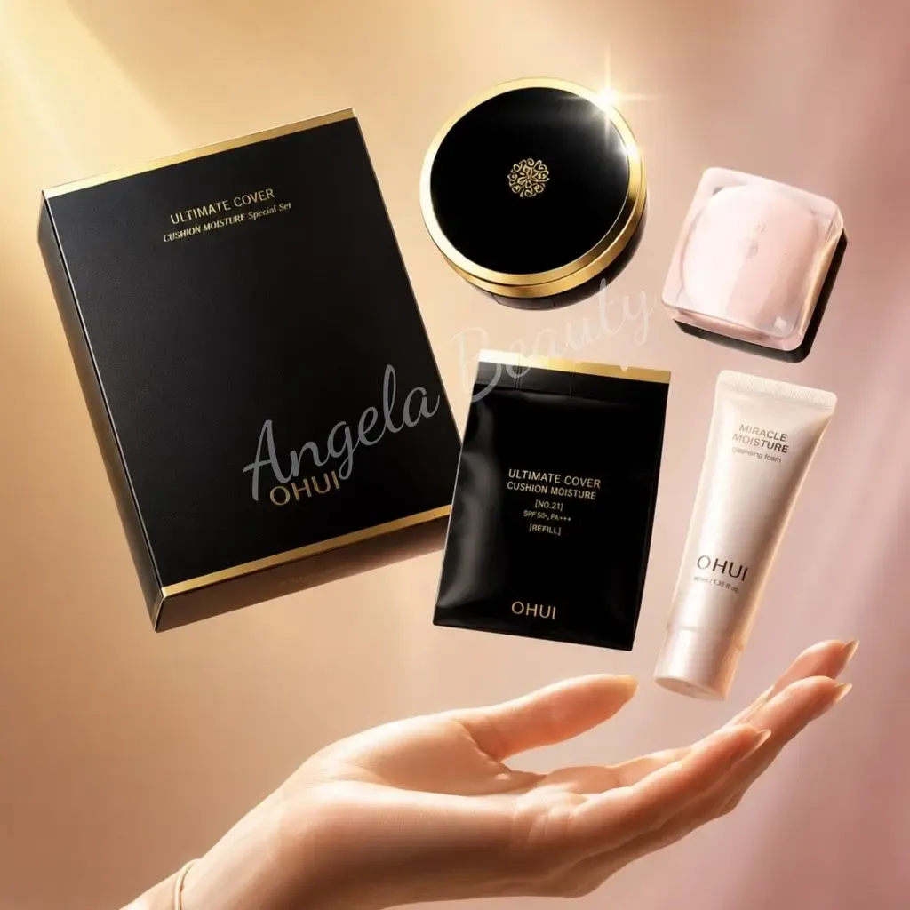 Set Phấn nước Ohui Ultimate Cover Cushion Moisture Special Set SPF50+/PA+++ - Ảnh 2
