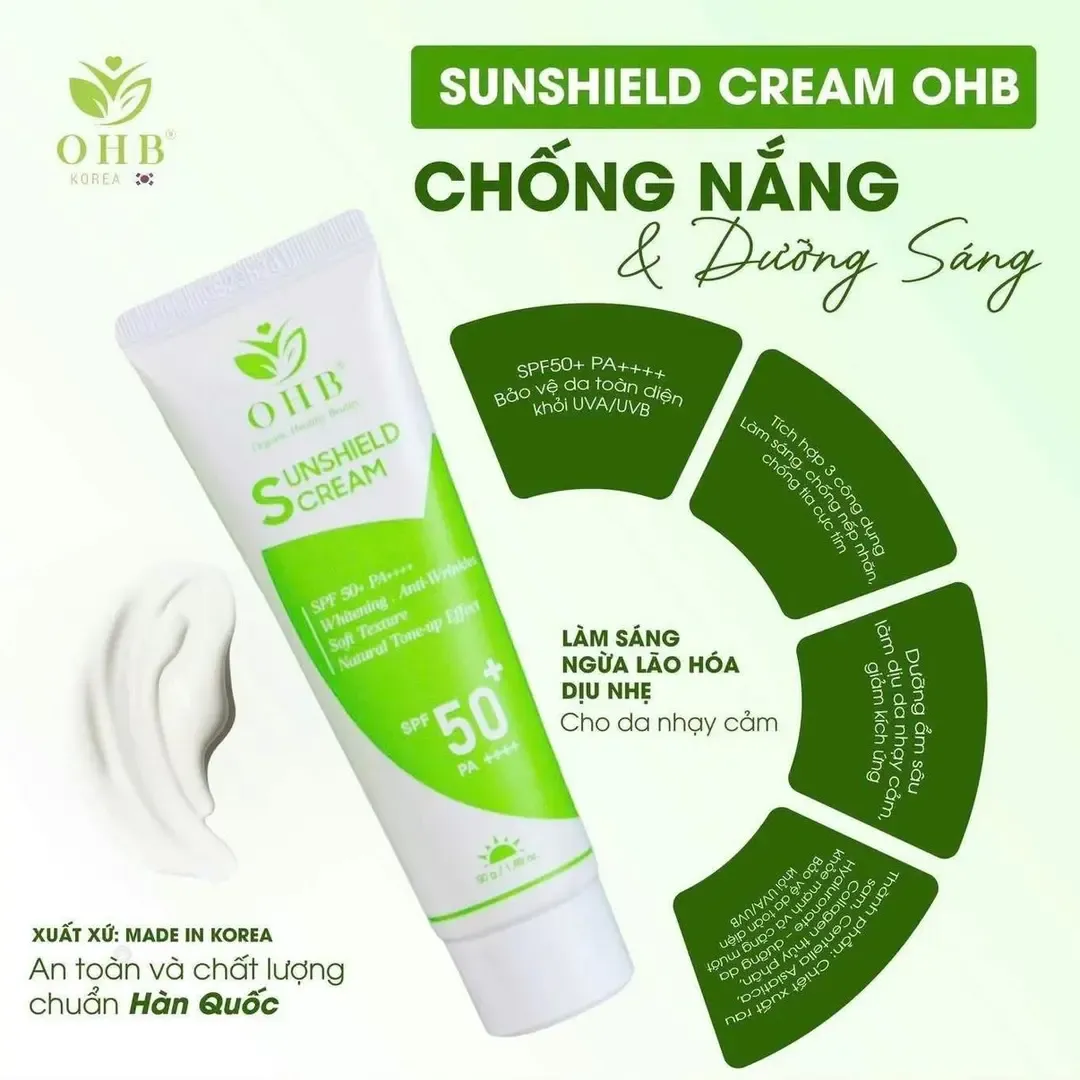 Kem chống nắng SunShield Cream OHB